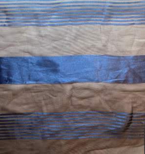 Sheer Poly-Silk Stripe Fabric