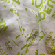 Lime Graffiti 100% Linen Fabric