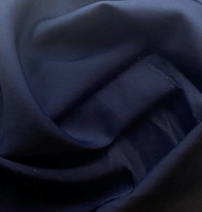 Navy Lightweight Hammered Rayon Fabric