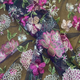 Embroidered Navy Mesh Fabric
