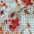 Nude Printed Sheer Check Fabric
