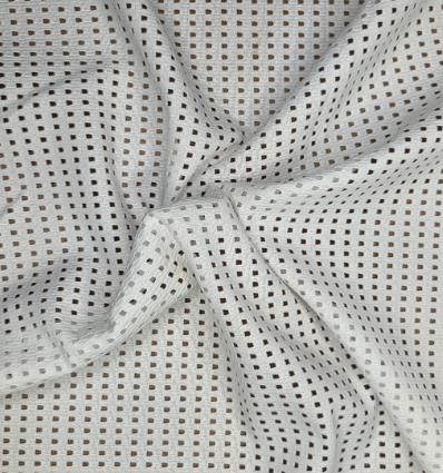 Cotton Check Eyelet Fabric