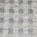 Ivory Checkered Raw Silk Fabric