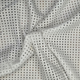 White & Brown Micro-Check Sheer Woven Fabric