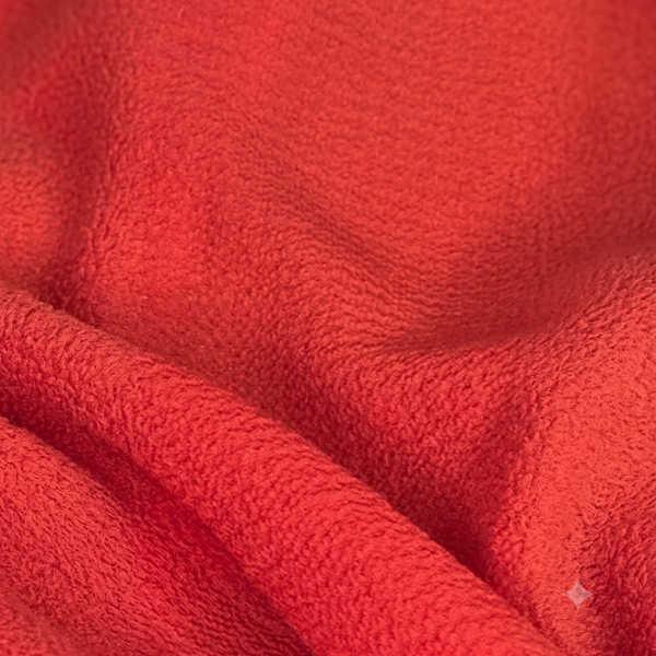 Red Textured Rayon Woven Fabric