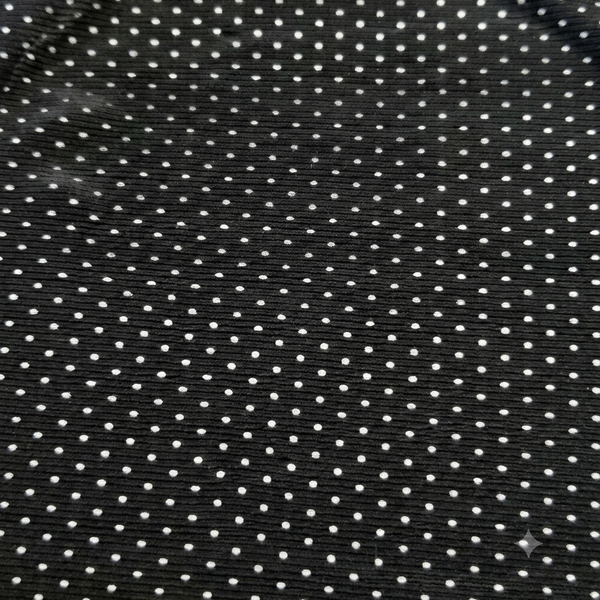 Black & White Polka Dot  Chiffon Fabric