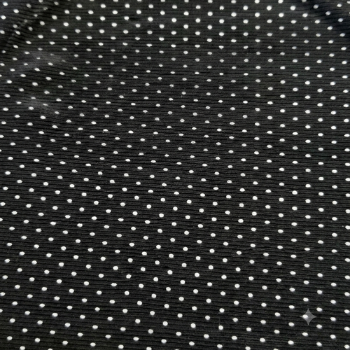 Black & White Polka Dot  Chiffon Fabric