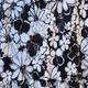 Black & White Floral Print Linen Fabric