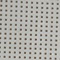 White & Brown Geometric Sheer Design Polyester Fabric