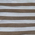 White Horizontal Stripe Sheer Fabric