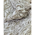 Champagne Smocked Velvet Fabric
