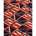 Multicolor Geometric Pleated Knit Fabric
